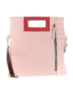 Ebarrito Leder Beuteltasche Tasche genarbter Farbblock hergestellt in Italien 352 $ - Bild 1 von 10