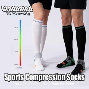 High Pressure Athletic Running Knee High Long Cycling Medical Stocking 20-30mmhg - Picture 1 of 15
