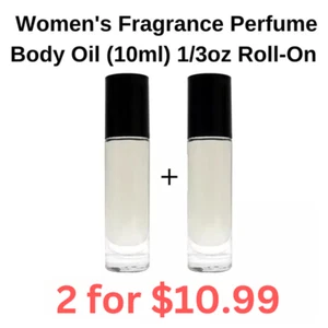 Women's Fragrance Perfume Body Oil Premium 10ml RollOn (2 PACK)-Select from List - Picture 1 of 1