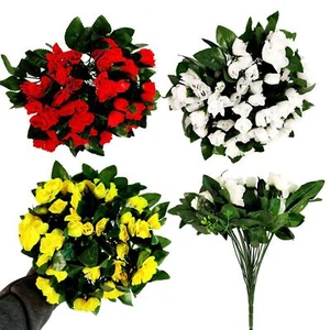 60 cabezas delicioso mini ramo de rosas - valor funeral flores de seda artificial artesanal - Imagen 1 de 13