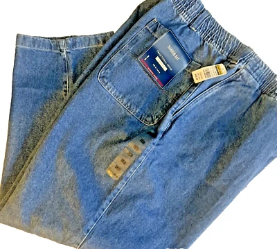 Harbor Bay 100% Cotton Loose Fit Blue Jeans Big & Tall 3X/32 - Image 1 of 4