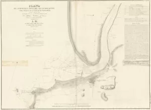 Map "Rio Guadalquivir y del Puerto de Sanlucar de Barrameda" (Spain) Bacon, 1853 - Picture 1 of 7