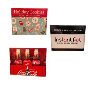 Coca-Cola Holiday Cookies Instant Pot Blechdose Rezeptkarten Sammlung 3 Stück - Bild 1 von 8