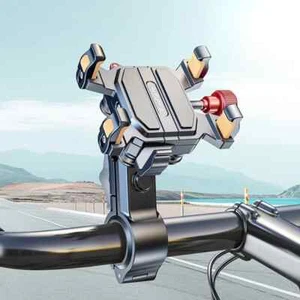 Soporte de metal para teléfono celular de aleación de aluminio a prueba de golpes Escorpio para bicicleta motocicleta - Imagen 1 de 22