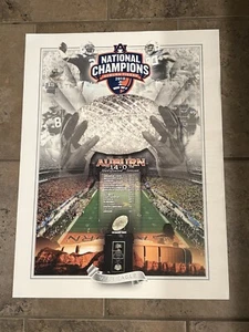 2010 Auburn Tigers Football National Champions Poster 24x18 Vintage - Picture 1 of 2