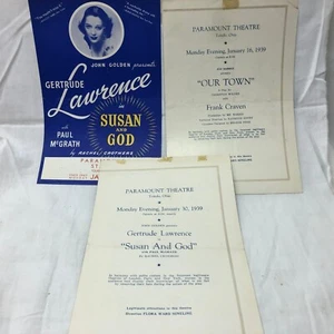 Vintage 1939 Paramount Theatre Program Toledo Ohio Gertrude Lawrence Susan & God - Picture 1 of 10