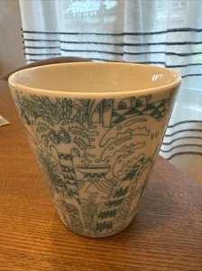 Rare Ikea STUNSIG Tumbler Mug Cup Sweden Green Tropical - Picture 1 of 4