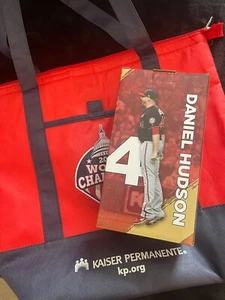 2020 Daniel Hudson Bobblehead Washington Nationals World Series Nats & Tote bag - Picture 1 of 13