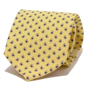 8719W cravatta uomo TIE RACK GIALLO SFUMATO silk yellow tie men - Bild 1 von 4