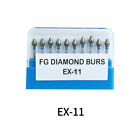 Dental High Speed Diamond Burs Ex Creamics/Composite Polishing Kit 10Pc/Pack