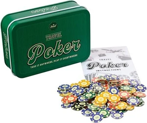 Reise Poker Set Spielkarten Poker Chips Texas Hold em Tin Casino Spiel Spaß - Bild 1 von 3