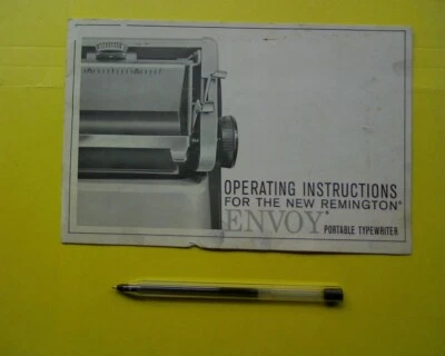 Remington Envoy Portable Typewriter OWNERS MANUAL Instruction book - Image 1 of 2