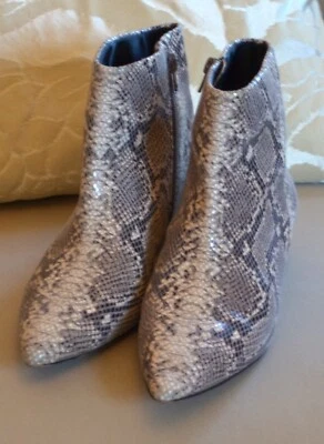 Corso Como Freen Estampado Serpiente Cuero Punta Mujer Botines Zapatos 8.5M - EU 39 Foto 1 de 4