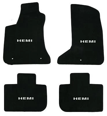 Juego de 4 alfombrillas de ébano LLOYD Velourtex™ logotipos HEMI 2011-2018 Chrysler 300 *AWD  Foto 1 de 4
