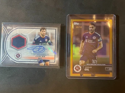 2023 Topps MLS - Autographed Relics Carles Gil #R-CG  */99 and Gold /50 - Image 1 of 2