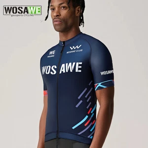 WOSAWE Breathable Quick-drying Stretch Cycling Short Sleeve Men's Slim Bike Tops - Bild 1 von 14