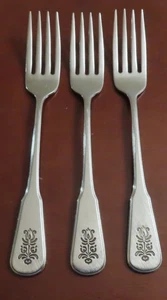 Oneida Pfaltzgraff Village Set of 3 Dinner Forks Deluxe Stainless Flatware Lot C - Picture 1 of 6