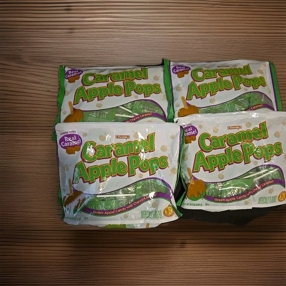 4 Bags: Tootsie Caramel Apple Pops, 9.4 oz. ea. - Approx. 60 Suckers  - Image 1 of 1