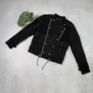 Balmain Men Jacket Cotton Biker Size L Black  - Picture 1 of 24