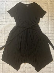 Lane Bryant Dress Women's Size 14/16 A-Line Knee Length Short Sleeve Black - Picture 1 of 7