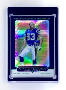 2005 Topps cromo Vincent Jackson refractor negro/100 - 50 aniversario novato - Imagen 1 de 2