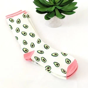 Avocado Print Women's Socks Size 5-10 - Picture 1 of 4