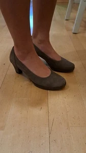 Gabor Pumps Gr. 5 38 Braun Nude Wildleder Barfuss Schuhe - Bild 1 von 11