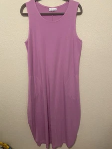 Bryn Walker Large Lavender Bamboo Organic Cotton Jersey Knit Maxi Dress - Picture 1 of 6