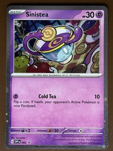 Sinistea #062 Cosmos Holo SV: Cartas Promocionales Escarlata y Violeta Tarjeta Pokémon Juego de Cartas Coleccionables - Imagen 1 de 2