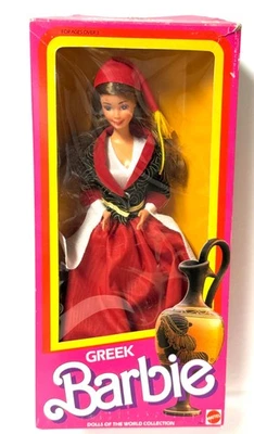Muñecas Barbie Griegas del Mundo Grecia DOTW Mattel 1985 2997 Nuevas en Caja Foto 1 de 4