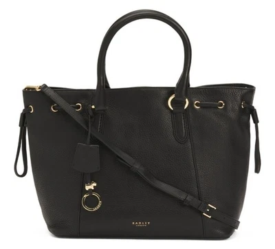 Bolso de Mano RADLEY LONDON Cuero Phoenix Place Mediano con Cordón en Negro | NUEVO |  Foto 1 de 4