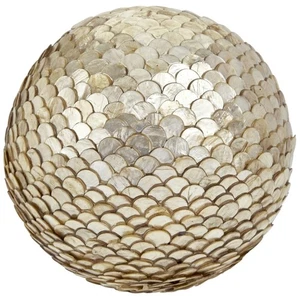 Capiz Scaled Shell Orb 6" Champagne Beige - Imagen 1 de 1