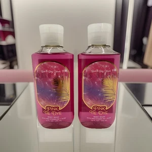 2 X Pink Tie Dye BATH & BODY WORKS BODY WASH SHOWER GEL 10 Oz - Picture 1 of 2