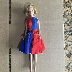 Vintage 1963 Barbie Midge Blonde Doll with Tagged Fancy Free Barbie Dress - Picture 1 of 14