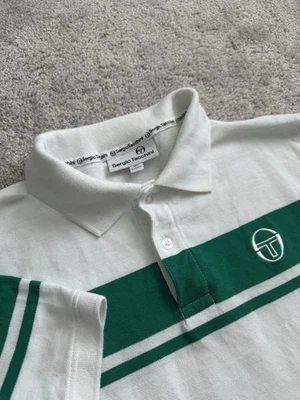 Sergio Tacchini Green White S Tech Polo Shirt Men’s S - Image 1 of 4