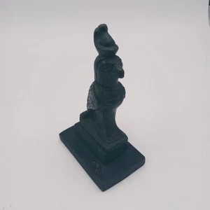 Vintage schwarze Statue des Gottes Horus Falke - Bild 1 von 10