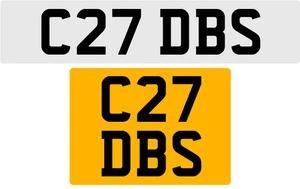 C27 DBS OLD STYLE 3X3 NUMBER PLATE DAN DAV DON DEL DEZ DONNA DIANE DAZ DALE DREW - Picture 1 of 1
