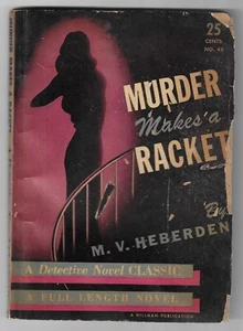 1942 Murder Makes a Racket crime novel Paperback Book by M.V. Heberden - Picture 1 of 2