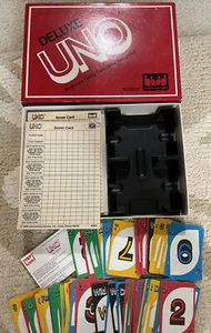 Deluxe Uno Vintage! 1983 International Games Card Game Instructions Score Cards - Picture 1 of 9