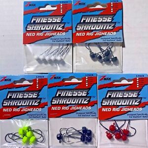 Z-Man Finesse ShroomZ  Ned Rig Jig heads  Fishing Bass Choose Color & Size ZMAN