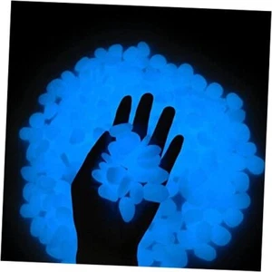 Glow Pebbles pcs Glowing Rocks for Outdoor Decor, Garden 0.7-0.9 inch 300 Blue - Picture 1 of 7