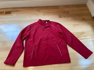Cutter Buck Weathertec Men Golf Windbreaker Size L Red Outdoor Sporty Greens - Picture 1 of 8