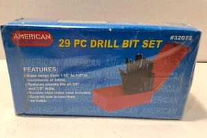 American Tool Exchange 29 PC Drill Bit Set #32072   1/16" to 1/2" in - Picture 1 of 3