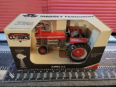 Massey Ferguson 1150 w/NF 1/16 Diecast  Farm Tractor Replica By SpecCast - Image 1 of 4