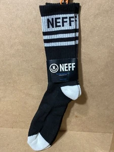 Neff White Black Mens Sock Size 6 1/2-12 16pz16nw-bla 129493 B28 - Picture 1 of 3