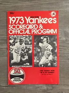 1973 NY Yankees Official Scorecard & Program "50th Anniversary" Thurman Munson - Picture 1 of 10
