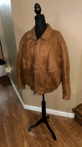 VINTAGE Members Only Leather Jacket Mens 42 Suede Bomber Quilt Lined 90s * - Picture 1 of 9