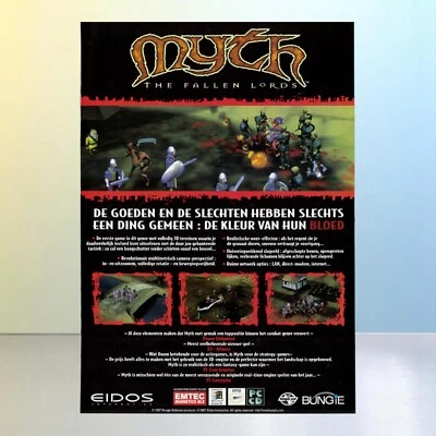 1997 MYTH The Fallen Lords (PC) A4 Vintage Print Ad/Poster, 100% Official Art - Image 1 of 3
