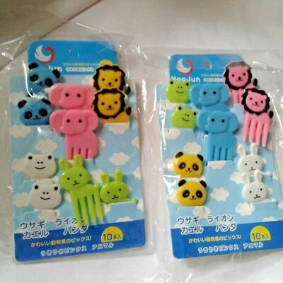 20 Piece Fun Reusable Animal Forks. Lunch Boxes Appitizers Fruit. USA Seller  - Image 1 of 4
