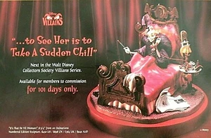 "POSTAL Disney 8' X 6" "CRUELLA De Vil en la cama ESCENA"" 101 Dálmatas (WDCC) - Imagen 1 de 2